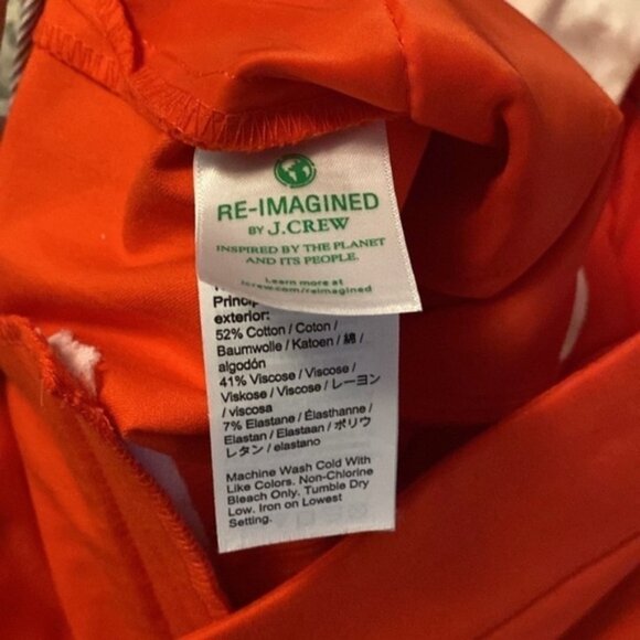 J. Crew Remi Grenadine Red-Orange Ankle Stretch Pants 0P - Picture 11 of 11